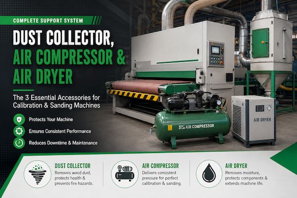Dust Collector, Air Compressor & Air Dryer: Essential Accessories for Plywood Calibrating & Sanding Machines | KEIPL | Thumbnail